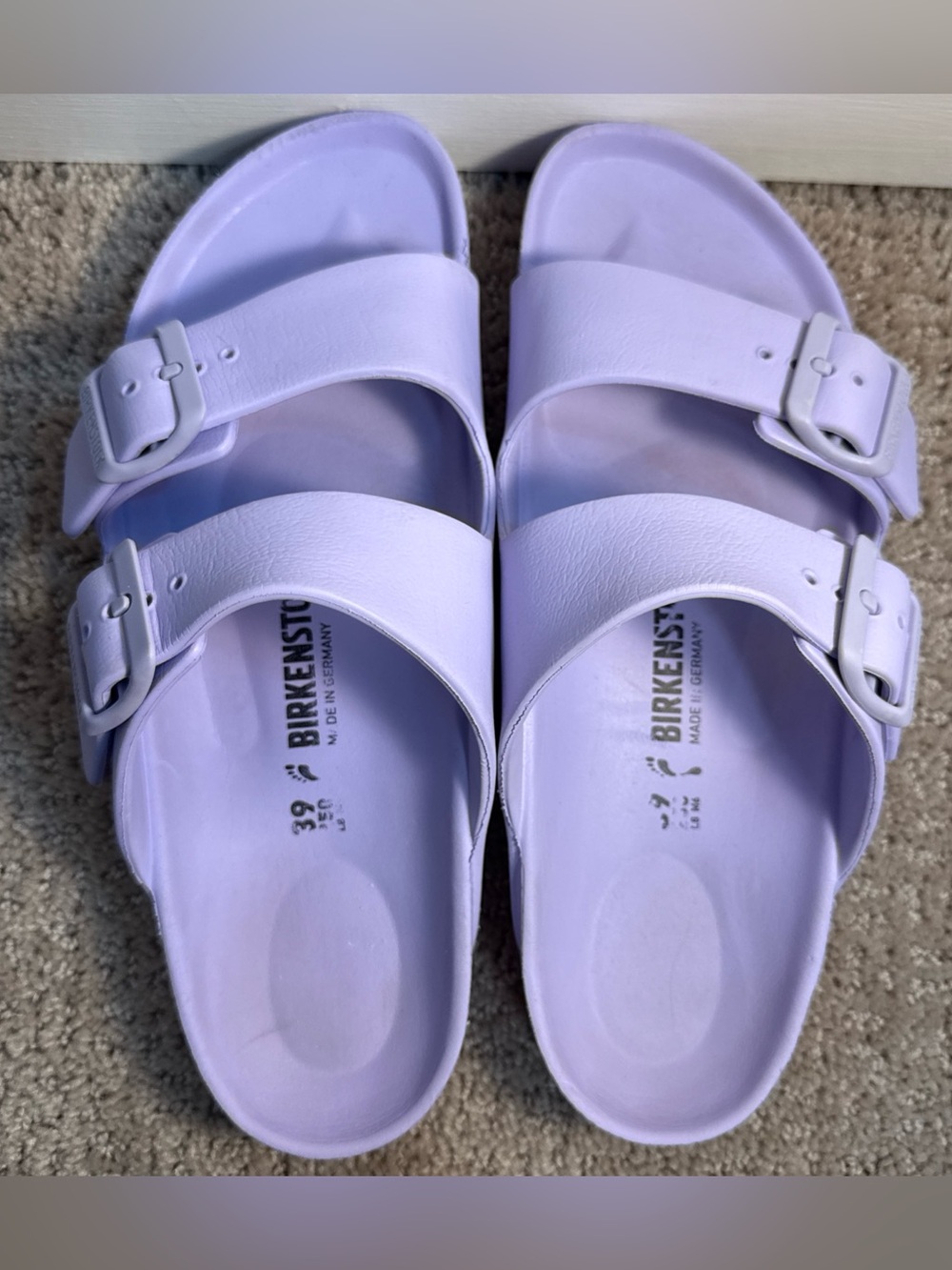 Birkenstock Women’s Soft Lilac Two-Strap EVA Sandals